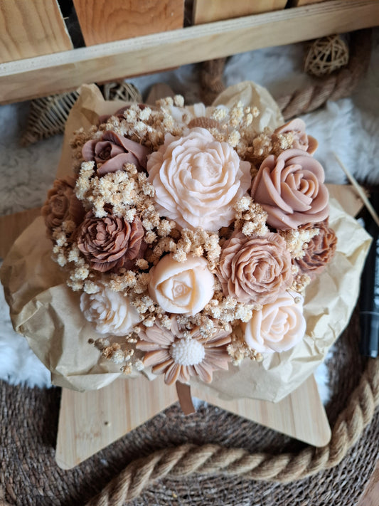 Bouquet Fleuri XXL –  fleurs en cire parfumée & fleurs séchées