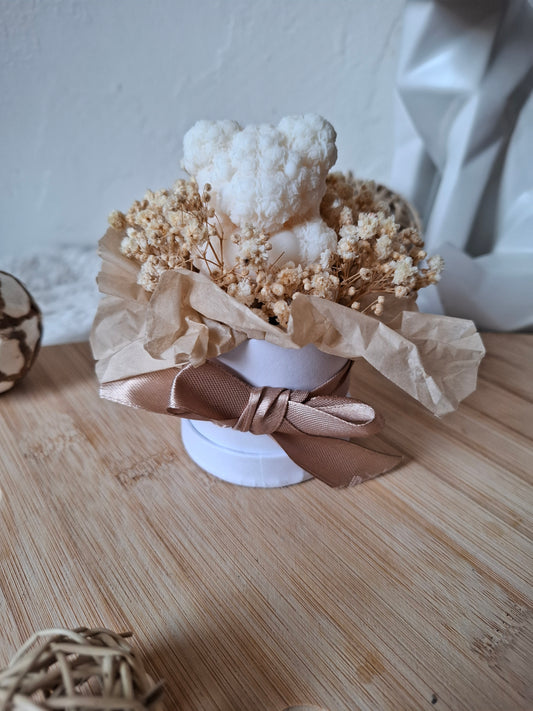 Composition Parfumée – Ourson & Fleurs Séchées – Fleur de Coton